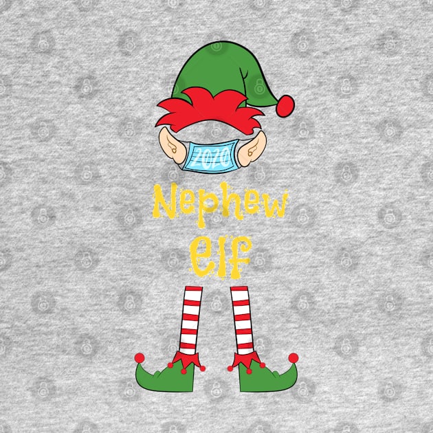 2020 Masked Christmas Elf Family Group Matching Shirts -  Nephew by Funkrafstik